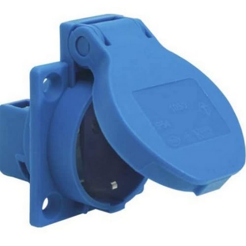 SIROX® Protective Contact recessed sockets, IP 54, Blue, Cable Feed Rear, Colour: Blue