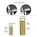 Shintop 2 Pack Brass Pill Box Keychain, Waterproof Pocket Medicine Holder with 4 Extra O-Rings for Outdoor Travel Survival Camping