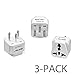 BESTEK Israel Travel Plug Adapter, Grounded Universal Type H Plug Adapter Israel to US Adapter - Ultra Compact for Israel, Palestine and More, 3 Pack