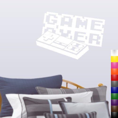StikEez White Large 30" Retro 8-bit Game Over w/ Controller Window &amp; Wall Decal