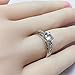 MABELLA Solid 925 Sterling Silver Solitaire Round Clear Cubic Zirconia Rings Engagement Ring for Women Size 10