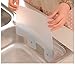 Dealglad Plastic Translucent Kitchen Sink Water Splash Proof Retaining Plate With Attached Sucker