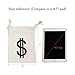 PAUBOLI Robber Costume Black Eye Mask+ Canvas Drawstring Bag Dollar Sign 11 x 17 and 8 x 10 Optional (8 x 10 inches)
