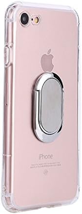 iPhone 7 Case / iPhone 8 Case with 360 Rotating Ring Grip Holder Kickstand Function Magnetic Base, Ultra Slim Thin Hard Scrub Cover with Shockproof Protective for Soft TPU iPhone 7/8/7S (Transparent)