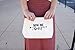 Canvas Makeup Bag with Quote and Brass Zip, Extra Large (Natural - Follow Your Heart)