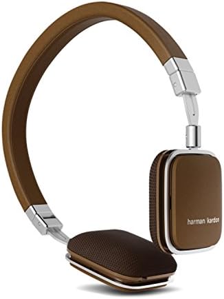 Harman/Kardon Soho Flat Foldable On-Ear Mini Headphones with 1-Button Remote and Mic for use with Android Devices - Brown