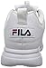 Fila Men's Disruptor SE Training Shoe, White Navy Red - 8.5
