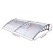 VIVOHOME Polycarbonate Window Door Awning Canopy Grey 40 Inch x 80 Inch