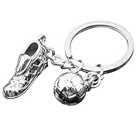 Flytoasky Creative Football Soccer Shoes Keychains for Car Purse Bag Stainless Steel Metal Pendant Keyrings Key Chains World Cup Gift