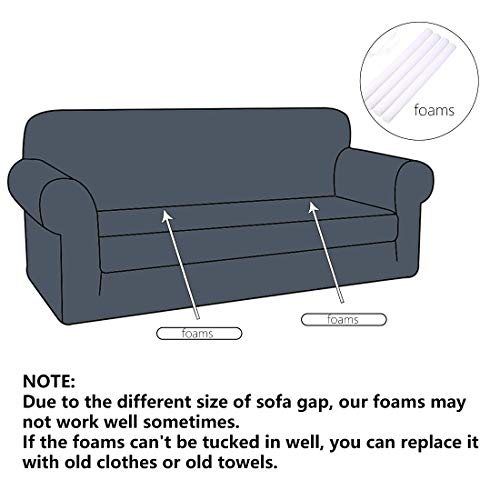FORCHEER Stretch Sofa Slipcover Printed Plaid Pattern Couch Cover Polyester Spandex Fabric Furniture Pet Protector for Living Room (Sofa,#Pattern Floral 16) - Thumbnail 6