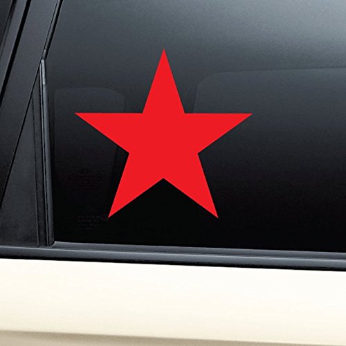 Star Vinyl Decal Laptop Car Truck Bumper Window Sticker - Red