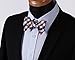 HISDERN SetSense Men's Plaid Jacquard Woven Self Bow Tie Set One Size Red / Blue