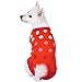 Blueberry Pet All Time Favorite Rosy Pink and Red Polka Dots Designer Dog Sweater, Back Length 12
