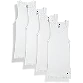U.S. Polo Assn. Mens Tank Top - 4 Pack Cotton Blend Classic Ribbed Tank Tops Men Undershirts Sleeveless Tee Shirts Pack
