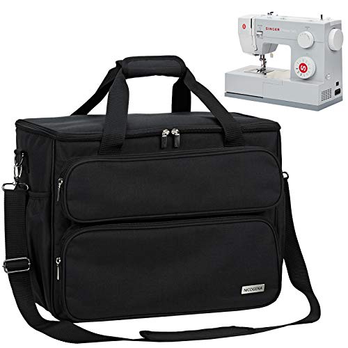 NICOGENA Sewing Machine Carrying Case, Universal Travel Tote Bag with