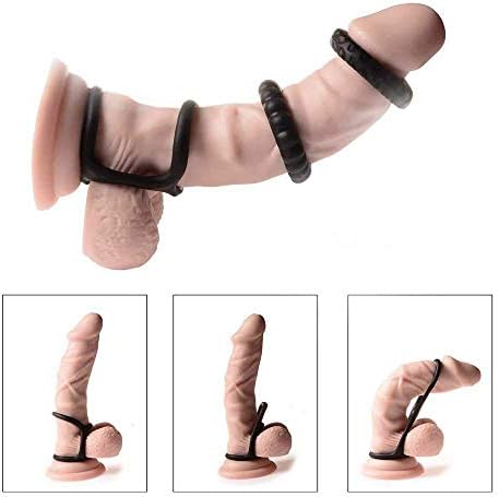 Soft Silicone Rings Set for Men Cǒ&ck Ring Set for Male