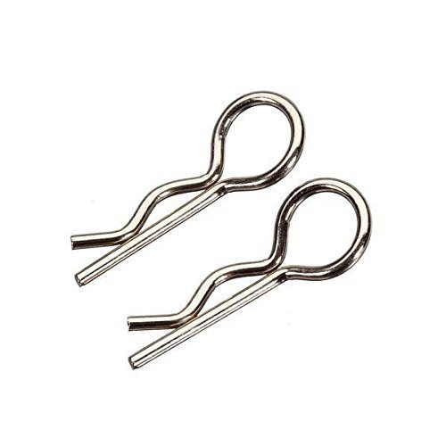 50-Pack HobbyPark Metal 1/12 1/10 Body Clips Bent Springy R Pins Medium Replacement Parts for RC Car Truck Crawler Buggy