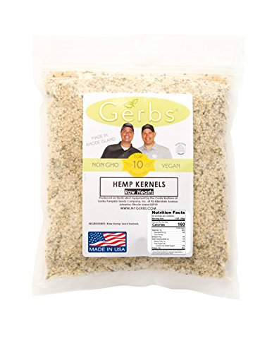 Raw Hemp Seed Kernels By Gerbs - 2 LBS - Top 11 Food Allergen Free & NON GMO – Vegan & Kosher - Premium Canadian Shelled Hemp Hearts