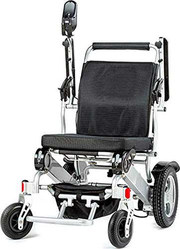 Miracle Mobility Freedom Series Gold XL Electric Folding Mobility Wheelchair with Two 250W Motors and Two 24V, 144Wh Lithium Ion Batteries, Silver