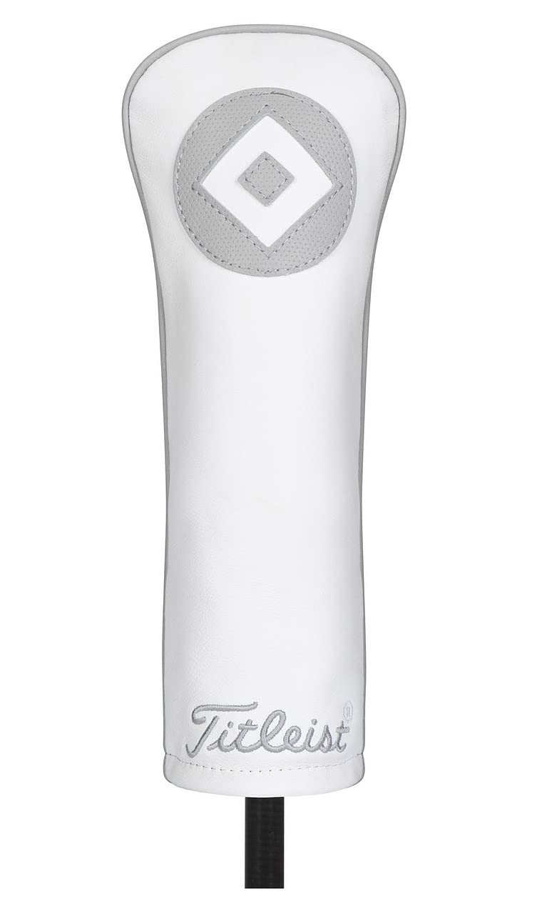 Titleist Frost Out Leather Headcover, Fairway, White/Grey
