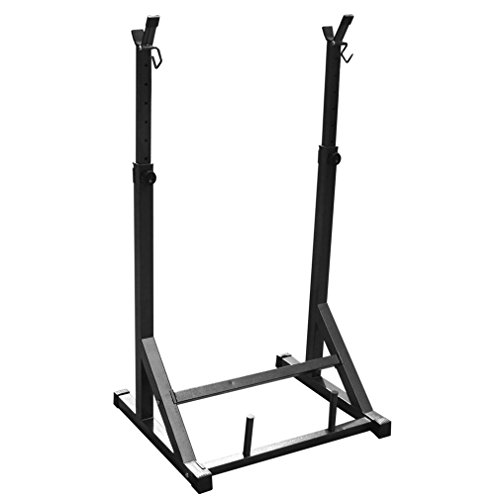 Hongyans Dumbbell Racks for Weight Free Press Bench,Adjustable Heavy Duty Standard Solid Steel Squat Stands Lifting Body Build Exercise for Home Gym Workout Trainning Office Fitness Barbell,