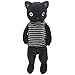 JIARU Stuffed Animals Cats Toys Plush Dressed Dolls with Removable Clothes (Black, 13 Inch)