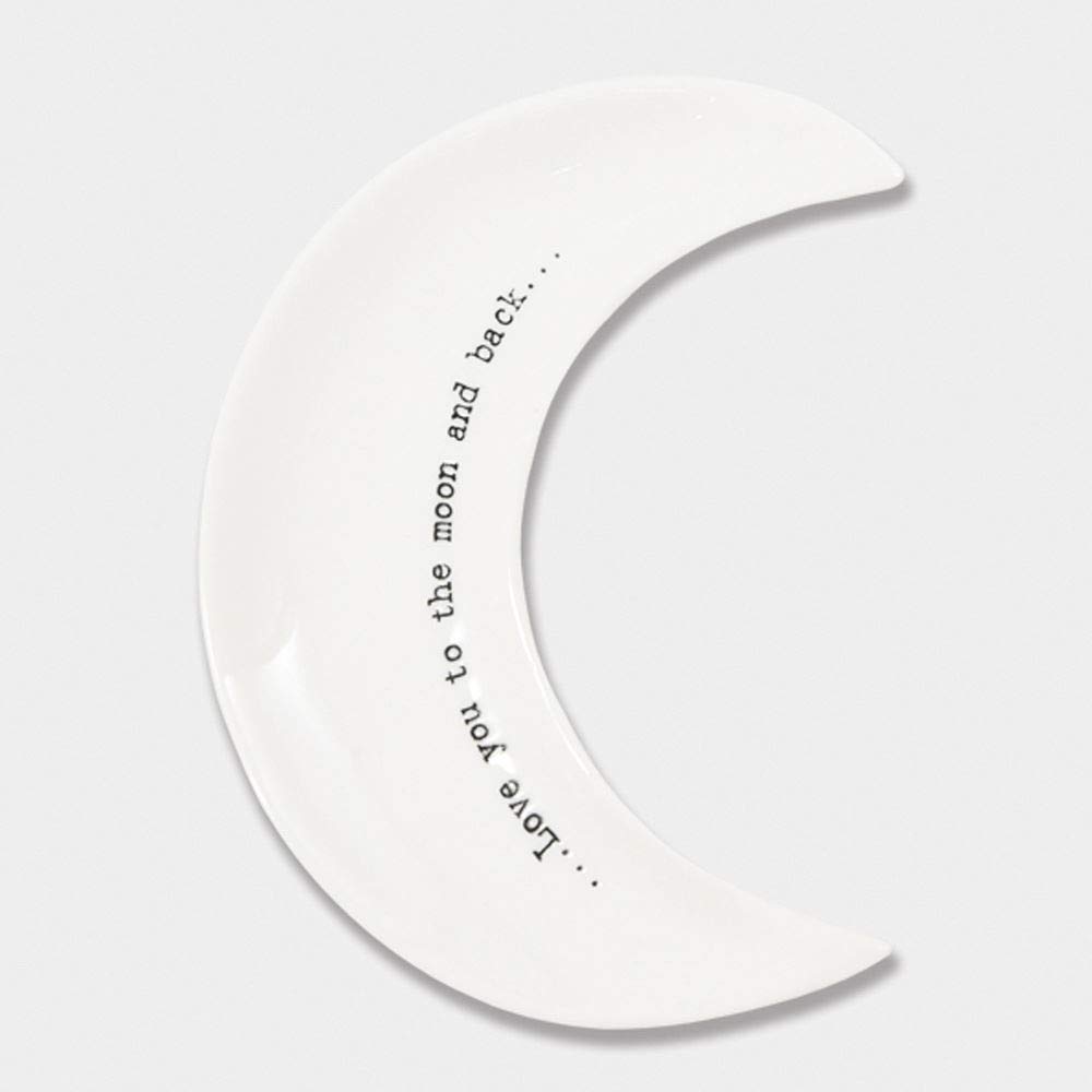 East of India: Wobbly Porcelain Dish - Love You To The Moon