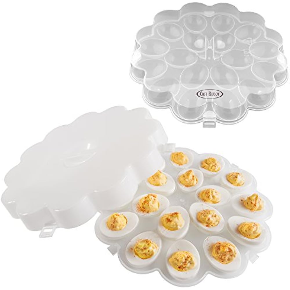82Y3458 Deviled Egg Trays With Snap On Lids, Set Of Plates 744110992793 eBay