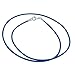 Sterling Silver 1.8mm Fine Sky Blue Leather Cord Necklace