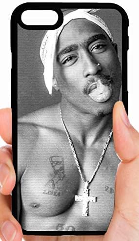 Tupac Shakur 2pac White Bandanna Blowing Smoke Greyscale Rap Hip Hop Music Phone Case Cover - Select Model (iPhone 6s Plus)