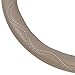 Synthetic Leather Steering Wheel Cover For Car SUV Van & Truck - Solid Color with Accent Stitching - Standard Size 15 Inch Beige