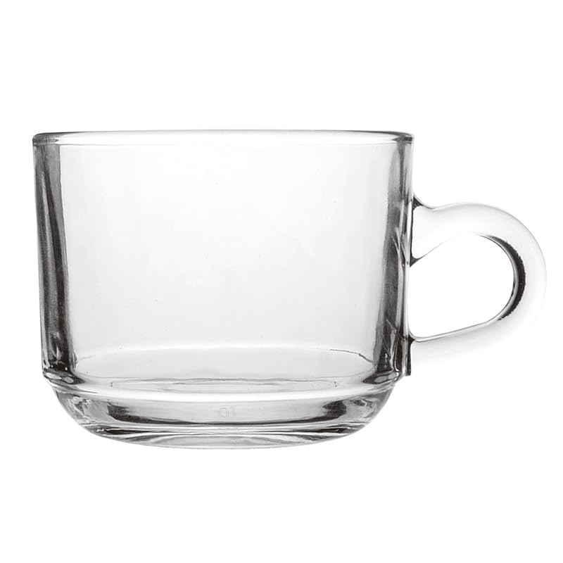 Marooma Glass Coffee Cups, 150ML Double Walled Insulated Thermo Glass Drinking Mugs, Heat Resistant Borosilicate Glasses Mugs with Handle for Coffee, Tea, Espresso, Beer - Set of 2