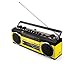 Riptunes Cassette Boombox, Retro Blueooth Boombox, Cassette Player and Recorder, AM/FM/ SW-1-SW2 Radio-4-Band Radio, USB, and SD, Yellowthumb 2