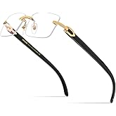 HEPIDEM 100% Really Buffalo Horn Handmade Sun Glasses Square Rimless Luxury BUffs Sunglasses 0816