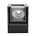 Jolitac Automatic Single Watch Winder for Men in Black Leather, w/Adjustable Watch Pillows, Fit Lady and Man Automatic Watches