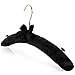 HANGERWORLD 5 Black 17inch Satin Padded Top Garment Clothes Coat Hangers with Buttons