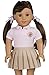 Customizable School Uniform for American Girl Doll | Your OWN School Logo | DIY Accessories and Clothes | Fits All 18 inch Dolls Like Our Generation, My Life, Adora, Gotz | Already Gift Packed (Pink)