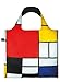 LOQI Museum Piet Mondrian's Composition Reusable Shopping Bag, Multicolored