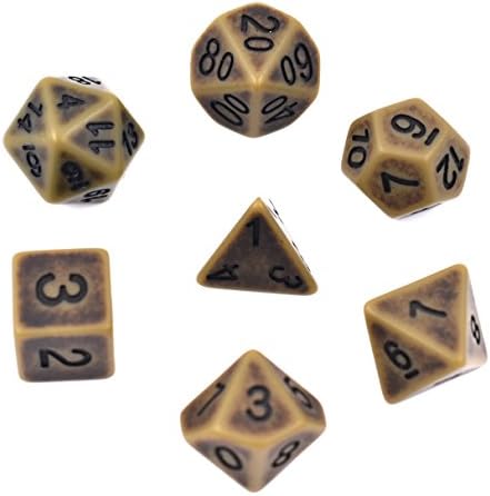 Polyhedral 7-Dice Sets Dnd Die Dice for Dungeons and Dragons DND RPG MTG Table Games Dice (Cyan)