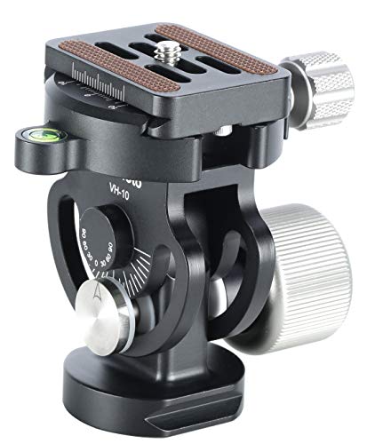 2-Way Tilt Head For Monopod/Tripod - Arca Swiss Clamp, 33lb Load, 360° Pan, For Telephoto Lenses