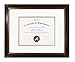Golden State Art, 11x14 Black Gold & Burgundy Color Frame for 7x9 Diploma/Certificate, Includes Double Mat and Real Glass (White Over Gold Double Mat, 1-Pack)
