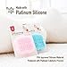 InfantCo Ultra Soft Silicone Bath Scrubber Sponge | for Baby and Dryskin (Baby Blue)