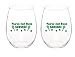 You’ve Just Been Served Set of 2 Funny Unique Stemless 15 oz Wine Glass (2, Tennis)