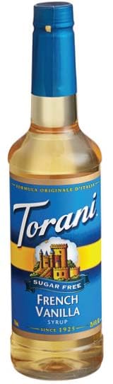 TORANI SUGAR FREE SYRUP, FRENCH VANILLA, 25.4 FL OZ, (PACK OF 1)