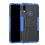 Xiaomi Redmi Note 7 Case, Xiaomi Redmi Note 7 Pro Case, Shockproof Heavy Duty Combo Hybrid Rugged Dual Layer Armor with Kickstand Grip Case Cover for Xiaomi Redmi Note 7 (Blue)