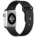 Apple Watch Band, JETech Soft Silicone Replacement Sport Band for Apple Watch All 42mm Models (Black) - 2216
