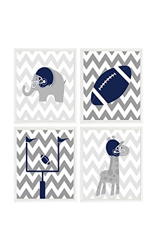 Amazon Com Elephant Football Nursery Giraffe Football Art Baby