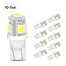 Nilight 10x LED Replacements for Malibu Landscape Light 5 Led/smd Per Bulb 194 T10 T5 Wedge Base Cool White 12v Dc 1407ww