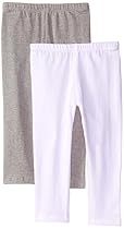 The Children's Place Girls' Cropped Solid Leggings (Pack of 2)