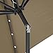 Best Choice Products 10ft Solar LED Market Patio Umbrella w/USB Charger, Detachable Portable Power Bank, Weather-Resistant Canopy, Easy Crank, Tilt Adjustment - Tan